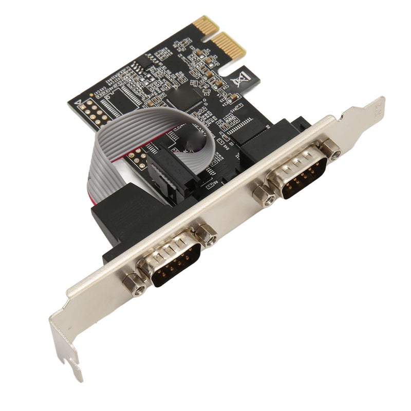 بطاقة منفذ تسلسلي PCIe 2 منفذ RS232 DB9 بشريحة ASIX AX99100 لأنظمة Linux - Image 4