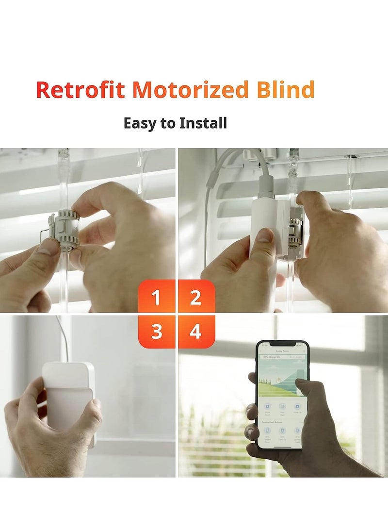 SwitchBot SwitchBot Blind Tilt Motorized Blinds - Smart Electric Blinds with Bluetooth Remote Control, Solar Powered, Light Sensing Control, Add SwitchBot Hub Mini to Make it Compatible with Alexa & Google Home  - Image 2