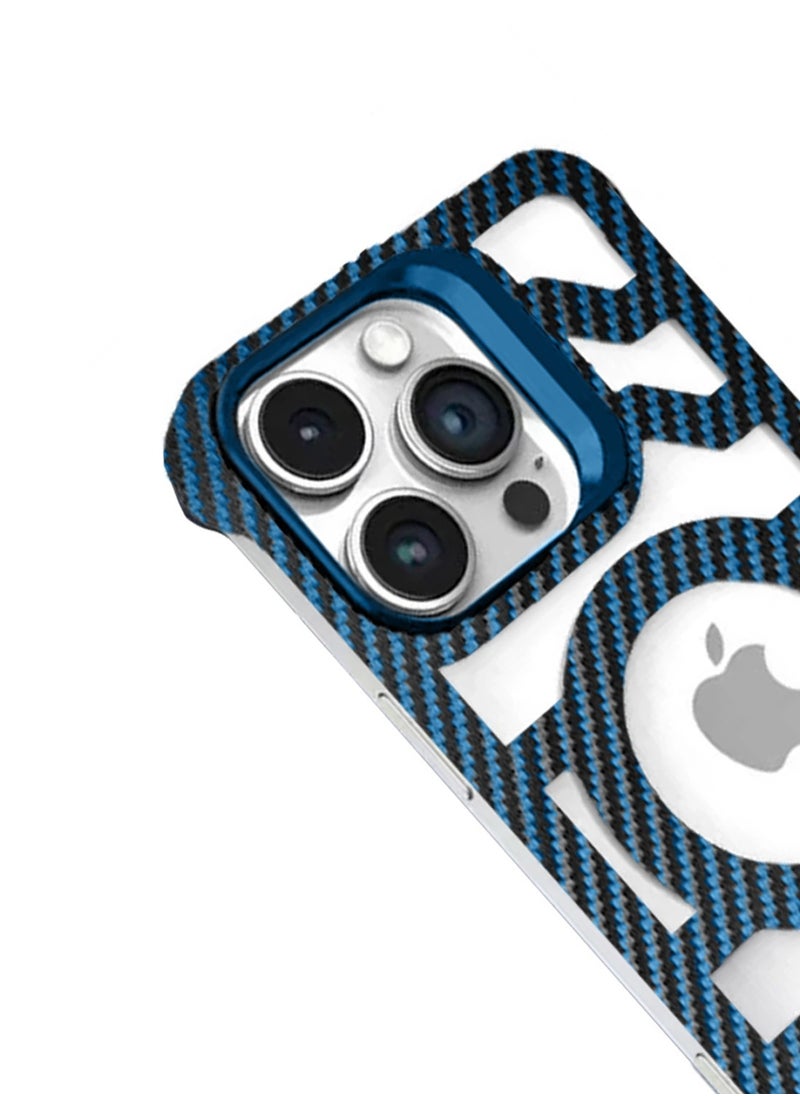 Techie - Apple iPhone 16 Pro Case Pro series Carbon Fiber Magnetic Frameless back cover Case with Invisible Stand and Enhanced Cooling Airflow - Image 1