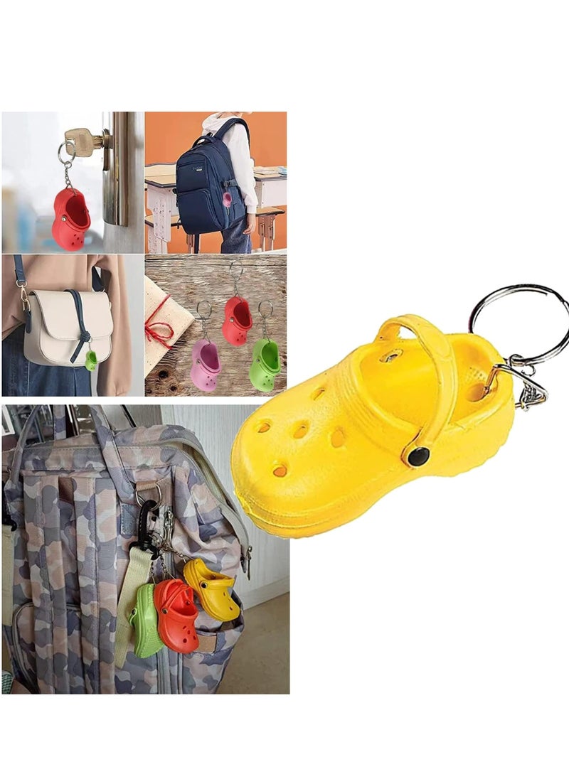 SYOSI - Keychain 7 Pcs Mini Croc Keychain Shoe Decor Pendant Small Charms DIY Crafting Keychains - Image 1
