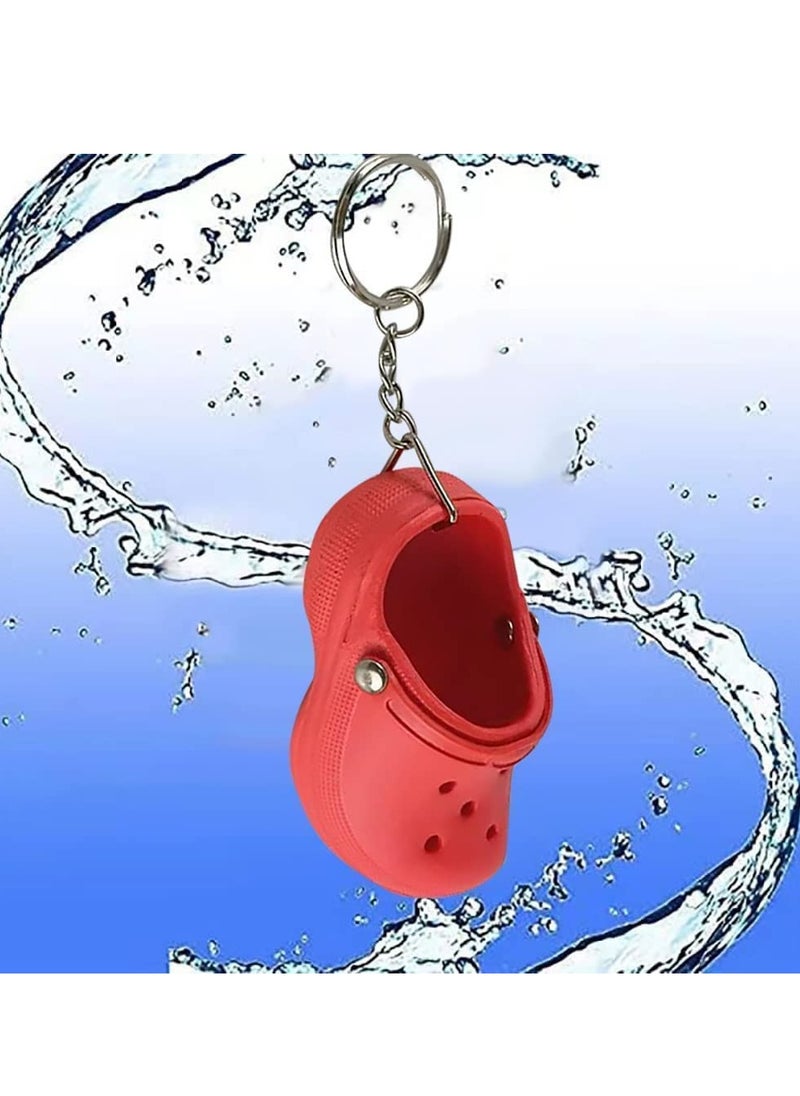 SYOSI - Keychain 7 Pcs Mini Croc Keychain Shoe Decor Pendant Small Charms DIY Crafting Keychains - Image 1