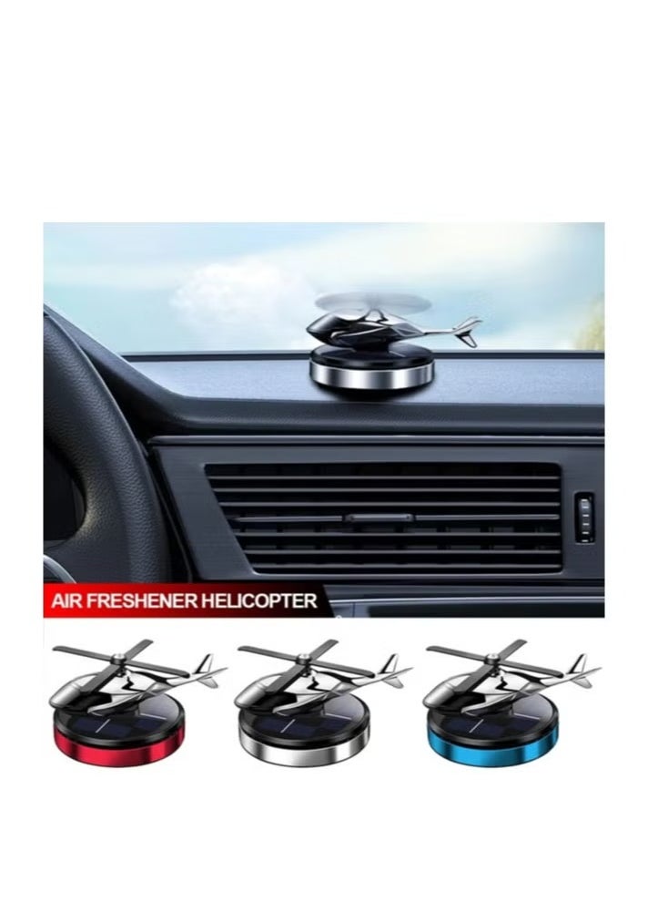 Genaric - Solar-Powered Rotating Helicopter Car Air Freshener – Dashboard Fragrance Diffuser – Blue - Image 1