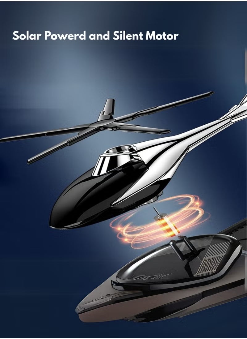 Genaric - Solar-Powered Rotating Helicopter Car Air Freshener – Dashboard Fragrance Diffuser – Blue - Image 1