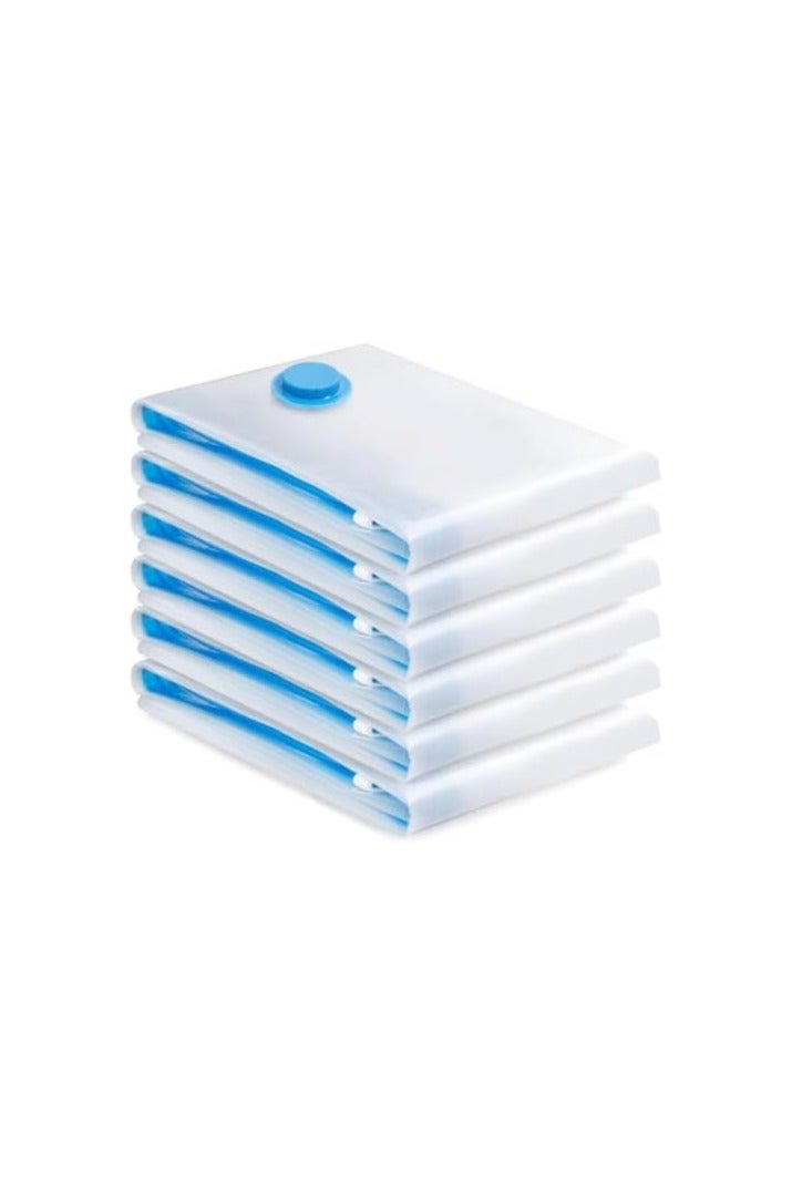 أكياس تخزين مفرغة من الهواء مع مضخة كهربائية – مجموعة من 6 أكياس كبيرة جدًا (80×110 سم) | لتوفير المساحة وتخزين المفروشات والملابس - Image 1