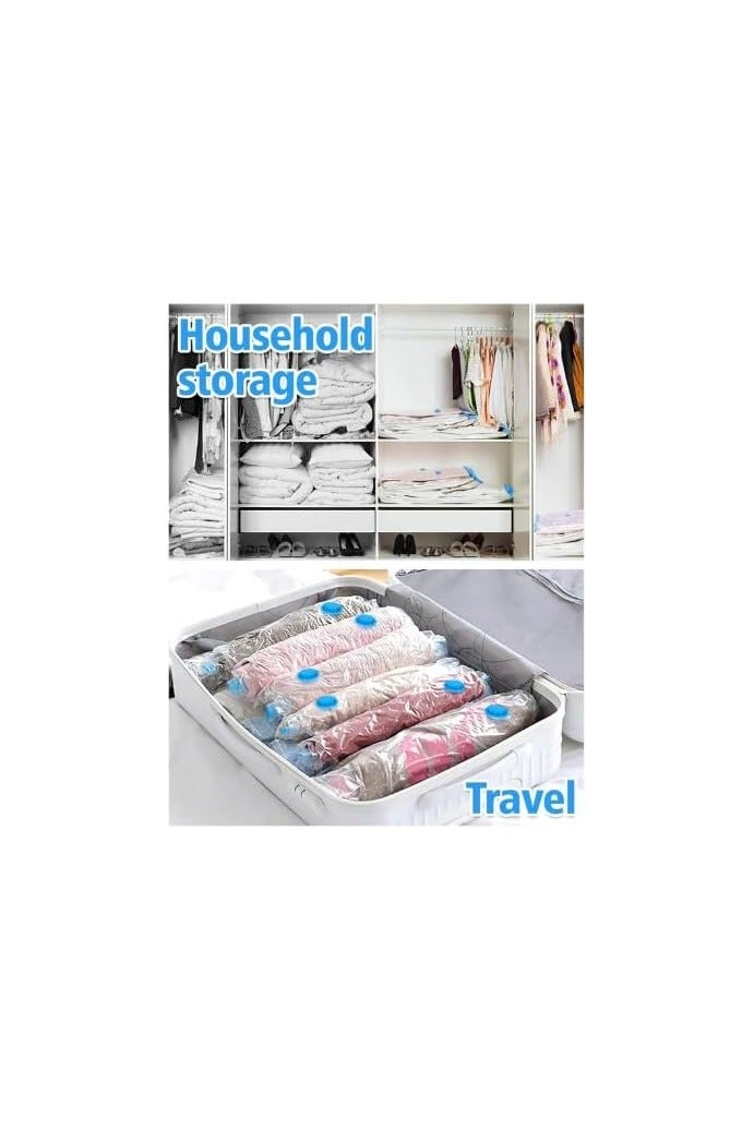 أكياس تخزين مفرغة من الهواء مع مضخة كهربائية – مجموعة من 6 أكياس كبيرة جدًا (80×110 سم) | لتوفير المساحة وتخزين المفروشات والملابس - Image 3