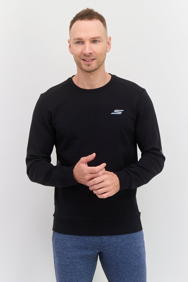SKECHERS Men Regular Fit Long Sleeve Outdoor Sweatshirt, Black - Image 1