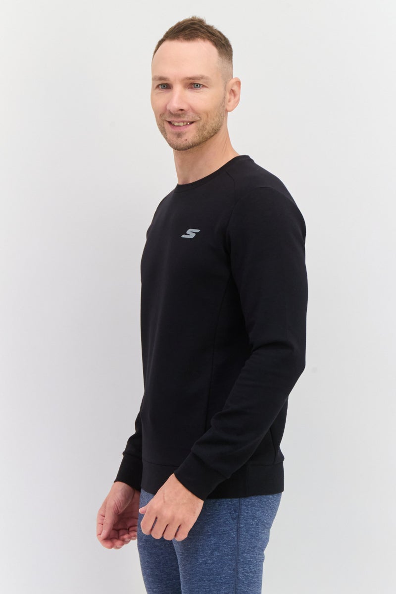 SKECHERS Men Regular Fit Long Sleeve Outdoor Sweatshirt, Black - Image 2