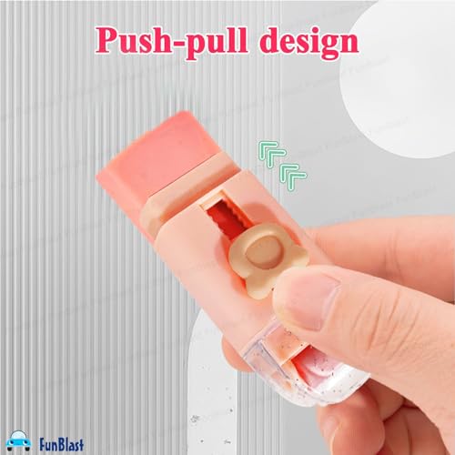 FunBlast Eraser for Kids – Pack of 1 Cute Roller Erasers Set for Kid, Eraser for Kids Stationary Set for Girls, Rubber for Kid, Stationary Kit (Peach) - Image 3