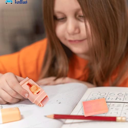 FunBlast Eraser for Kids – Pack of 1 Cute Roller Erasers Set for Kid, Eraser for Kids Stationary Set for Girls, Rubber for Kid, Stationary Kit (Peach) - Image 5