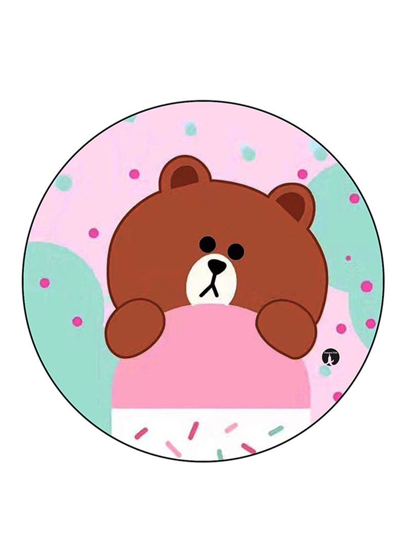 Bear Printed Mouse Pad Multicolour