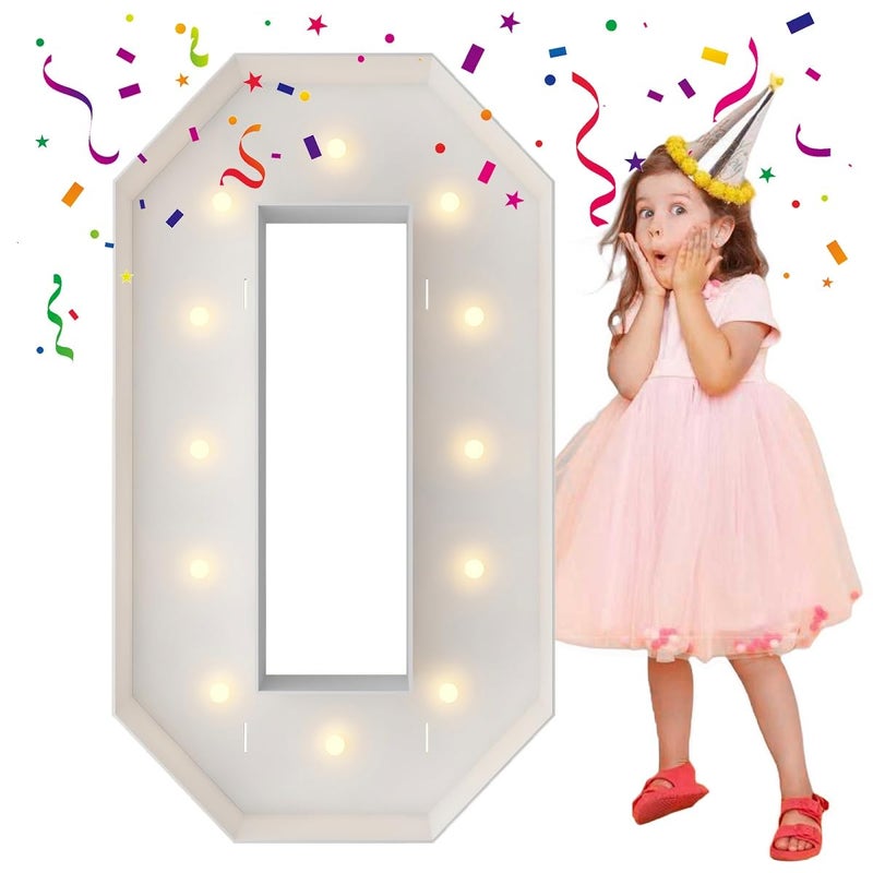 4FT Marquee Light Up Letters Large Marquee Letters Mosaic Balloon Frame Letters Big Letter For Engagement Wedding Decorations Birthday Party Backdrop Decor Balloon Arch Kit Letter O