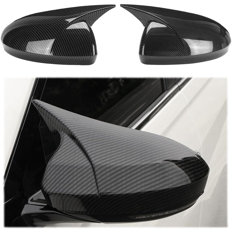 MUXEE 2PCS New Sports Rear Mirror Cover Caps for Nissan sentra 20202025Altima Sedan 20192025 ABS Side Door Wing Mirror Cap Covers Exterior car Accessories Carbon Fibe - Image 2
