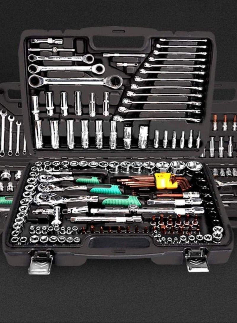 GGOOT Drill Bit Set, Wrench Socket Set Hardware Spanner Screwdriver Ratchet Wrench Set Kit Car Repairing Tools Combination Hand Tool Sets 121pcs - Image 3