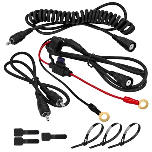 CHolic Snowmobile Helmet Heated Shield Cord, RCA Plug Heated Cord for Heated Most Electric Shields, Helmet, Visor Port (Kit) - Image 5