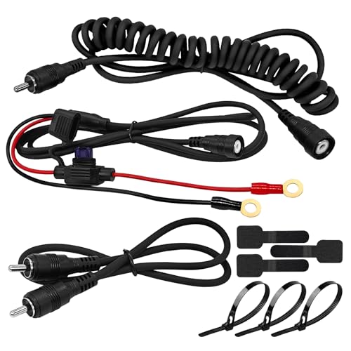 CHolic Snowmobile Helmet Heated Shield Cord, RCA Plug Heated Cord for Heated Most Electric Shields, Helmet, Visor Port (Kit) - Image 1
