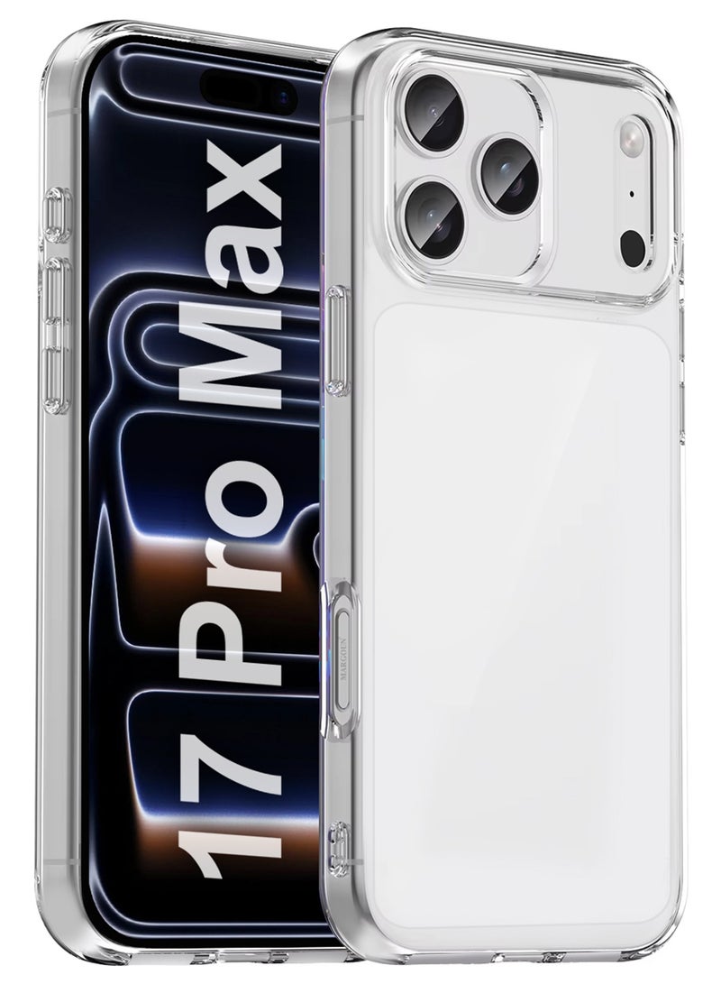 CATANES 2 Packs TPU Clear Case for iPhone 17 Pro Max Bumper Cover - One Case One Privacy Screen Protector - Shockproof Protection Anti-Scratch Enhanced Grip Slim Design Wireless Charging Compatible - Image 3