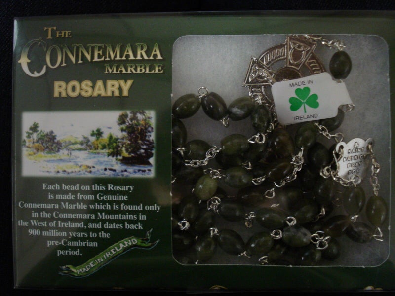 DOGNNAK Oval Beaded Rosary Made of Genuine Connemara Marble - Image 5