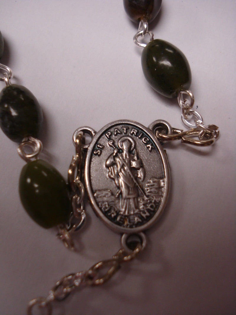 DOGNNAK Oval Beaded Rosary Made of Genuine Connemara Marble - Image 3