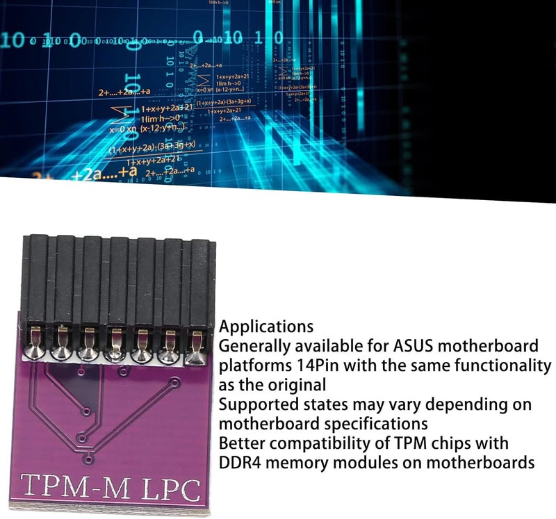 يسهل تخزين الجملة 14Pin TPM2.0 Module, LPC Interface TPM 2.0 Encryption Security Module Replacement for Home جودة عالمية مطورة اقتصادية إمداد مستمر بالبضائع من المستودعات - Image 3