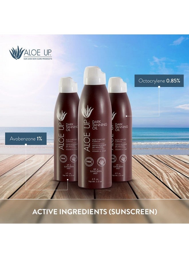 Aloe Up Aloe Up SPF 4 Dark Tanning Oil - Body and Face Tanning Continuous Spray for Outdoor Sun - With Sunscreen, Pure Aloe Vera, and Natural Oils - Dries Clear - Reef Friendly - Fresh Tropical Scent - 6 Oz - Image 5