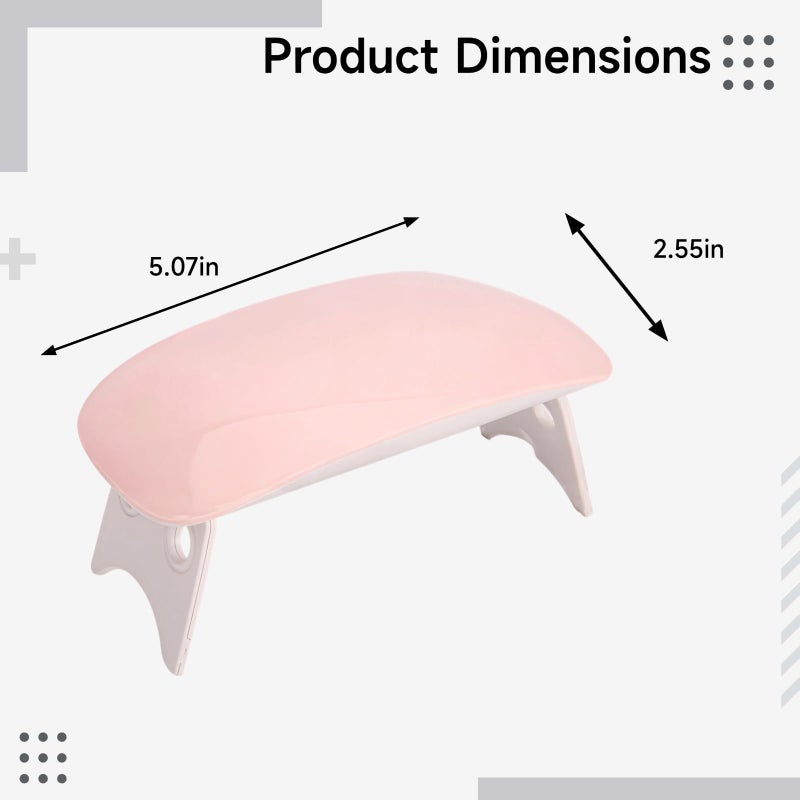 Mini UV Nail Lamp Mouse Design 6W LED Foldable Stand USB Cable Travel Nail Art - Image 3