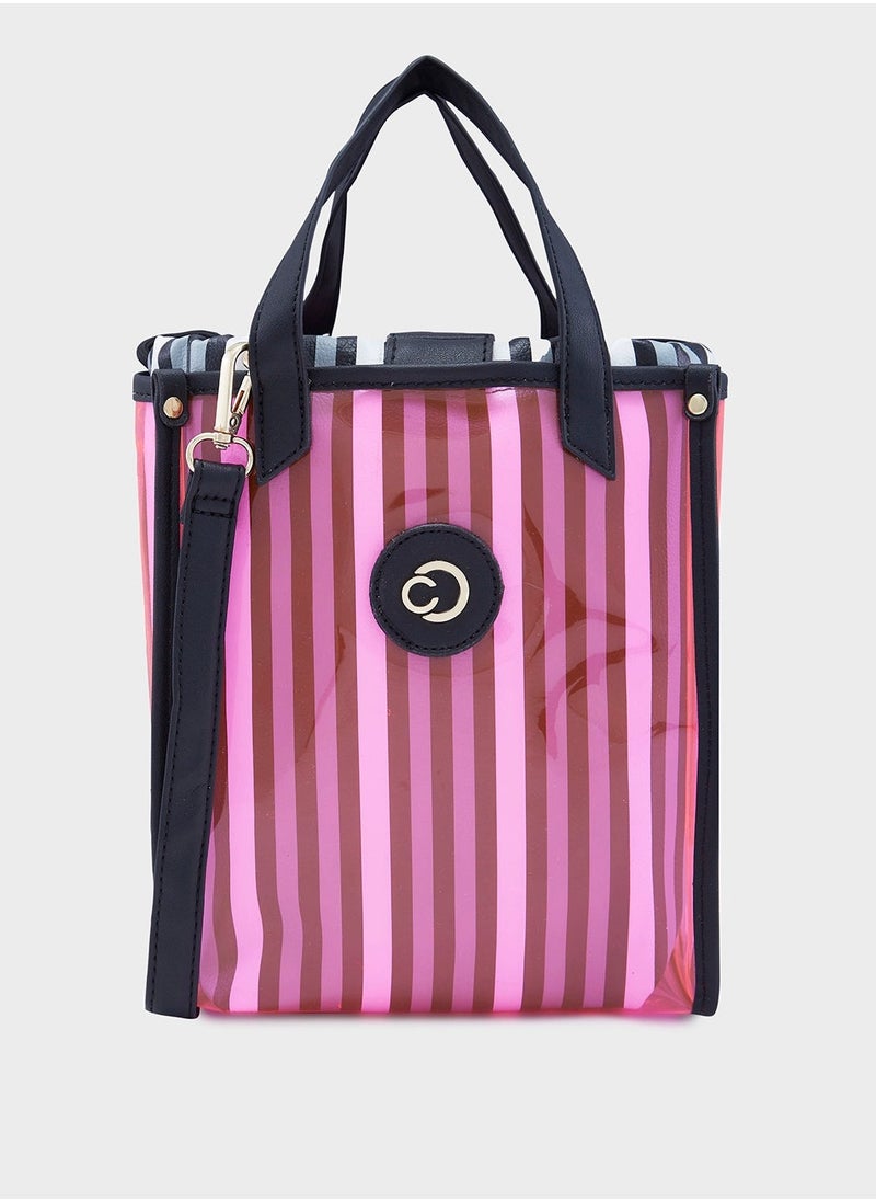 CAPRESE - CAPRESE-JOSIE TOTE SMALL PLASTIC PINK - Image 1