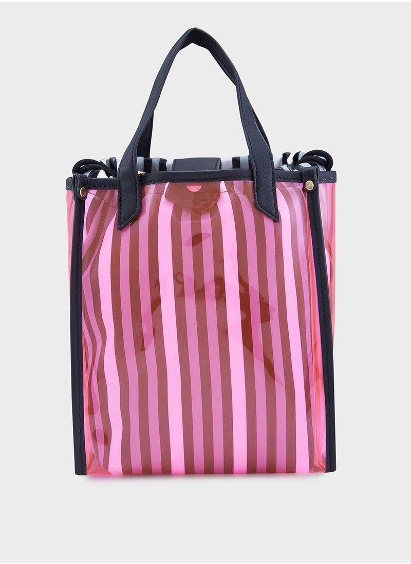 CAPRESE - CAPRESE-JOSIE TOTE SMALL PLASTIC PINK - Image 1