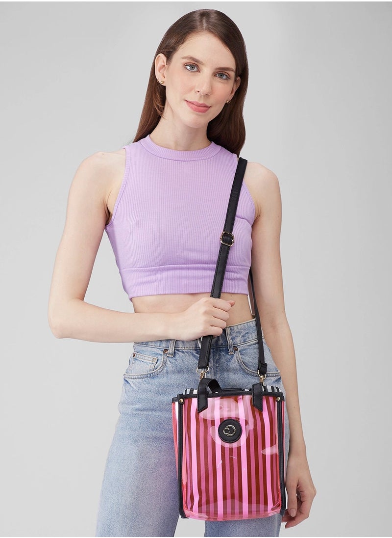 CAPRESE - CAPRESE-JOSIE TOTE SMALL PLASTIC PINK - Image 1