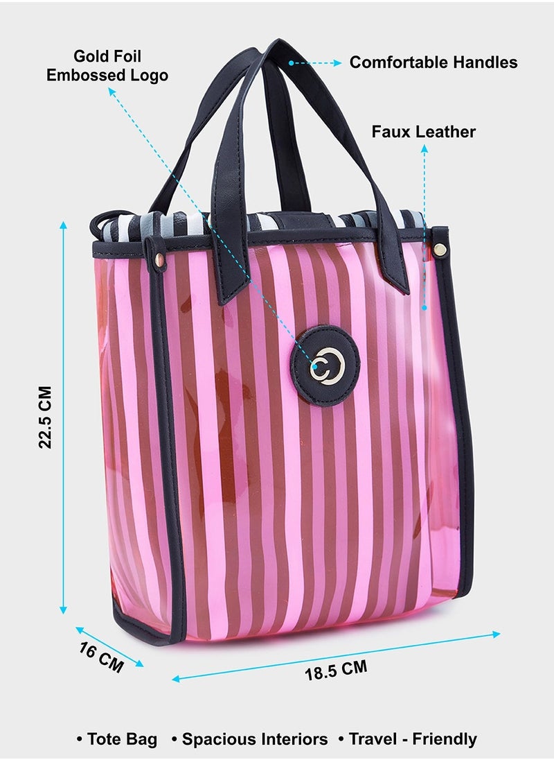 CAPRESE - CAPRESE-JOSIE TOTE SMALL PLASTIC PINK - Image 1
