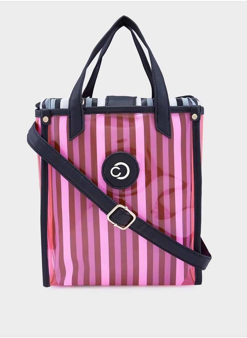 CAPRESE - CAPRESE-JOSIE TOTE SMALL PLASTIC PINK - Image 1