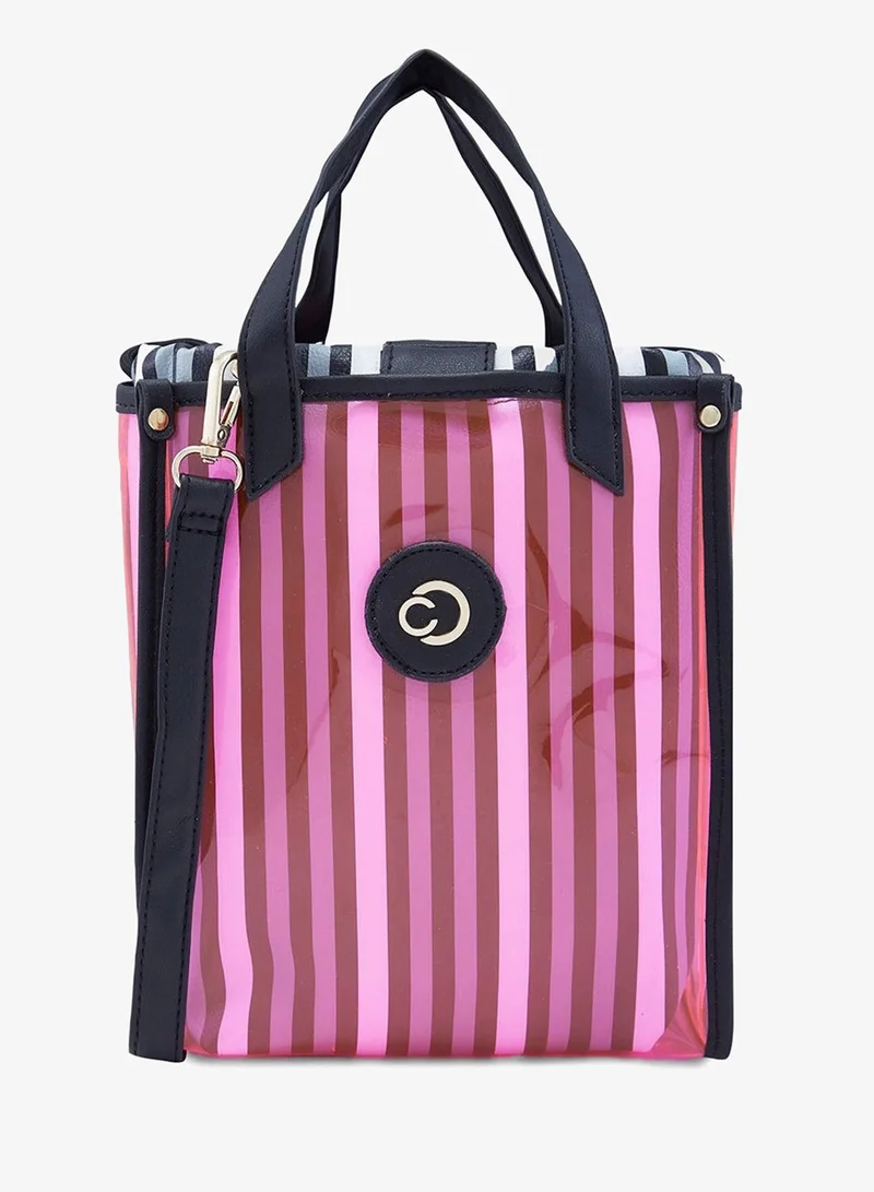 CAPRESE-JOSIE TOTE SMALL PLASTIC PINK