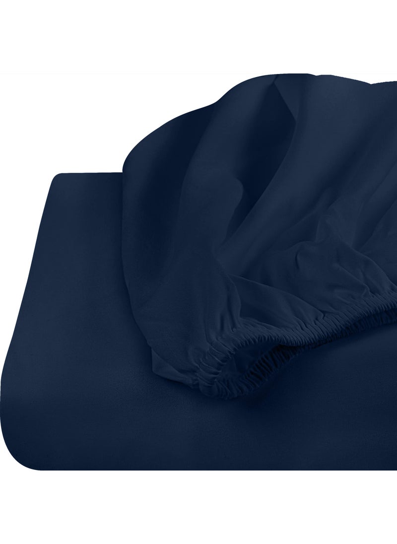 Utopia Bedding Utopia Bedding Twin Fitted Sheets - Bulk Pack of 2 Bottom Sheets - Soft Brushed Microfiber - Deep Pockets - Shrinkage & Fade Resistant - Easy Care (Twin  Navy)  - Image 4