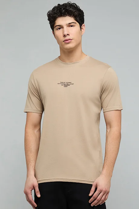 R&B Printed T-Shirt with Crew Neck and Short Sleeves