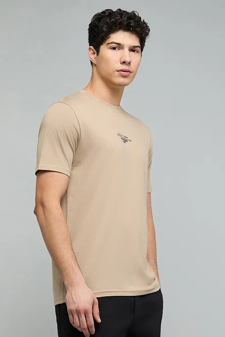 R&B Printed T-Shirt with Crew Neck and Short Sleeves