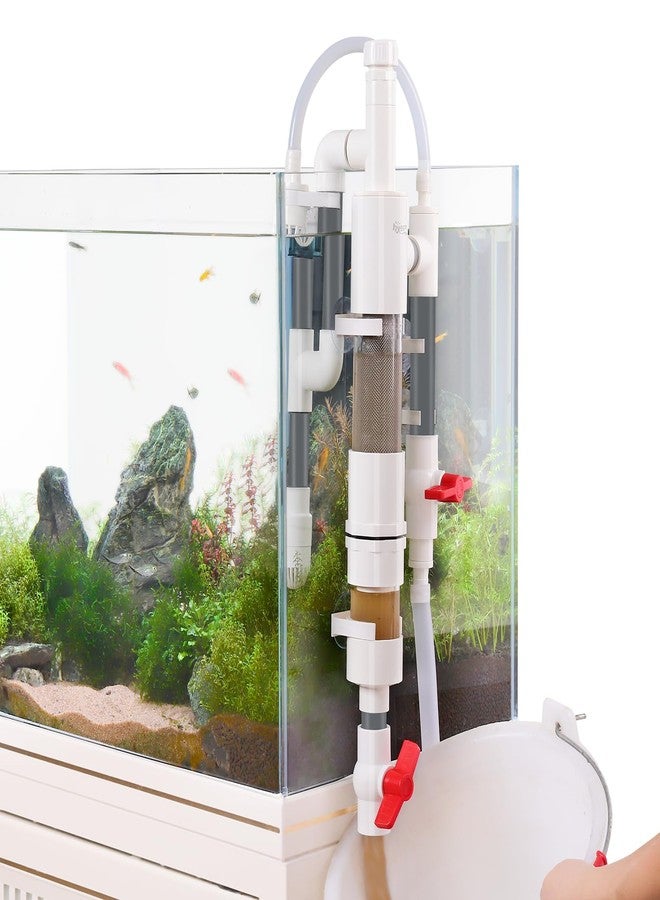 hygger Aquarium Overflow Filter with Waste Collection Separator, External Hanging Filter Accessory, Fish Tank Siphon Filtration System for Saltwater Freshwater Tank Greater Than 15 in Height - Image 1