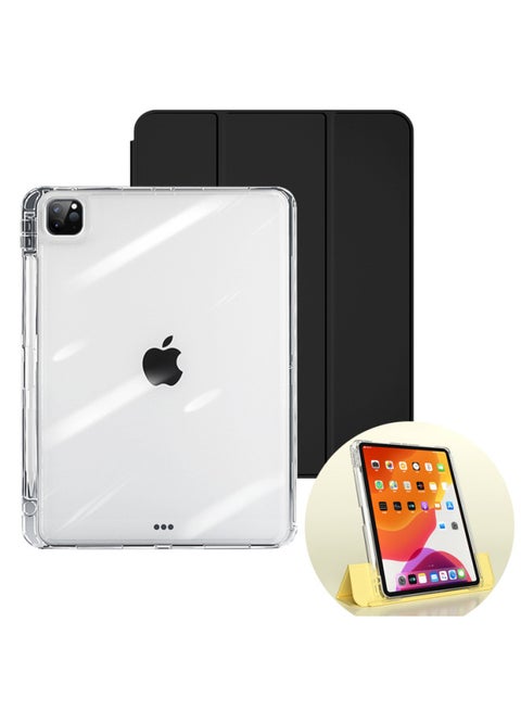 Suitable For Apple IPadPro5 11 Inch Protective Cover Air13 Pull Split Horizontal And Vertical 10 Transparent Case With Pen Slot-Color:Distinguished Black-Vertical And Horizontal 2 ]-Applicable Model:Air13(m2/m3)/pro56 12.9inch