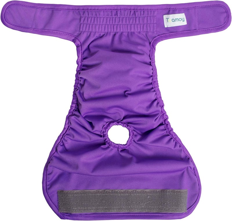Teamoy 3pcs Washable Female Dog Diapers with Gray Lining, Reusable Doggie Diaper Wraps for Female Dogs, Super-Absorbent and Comfortable, M - Image 2