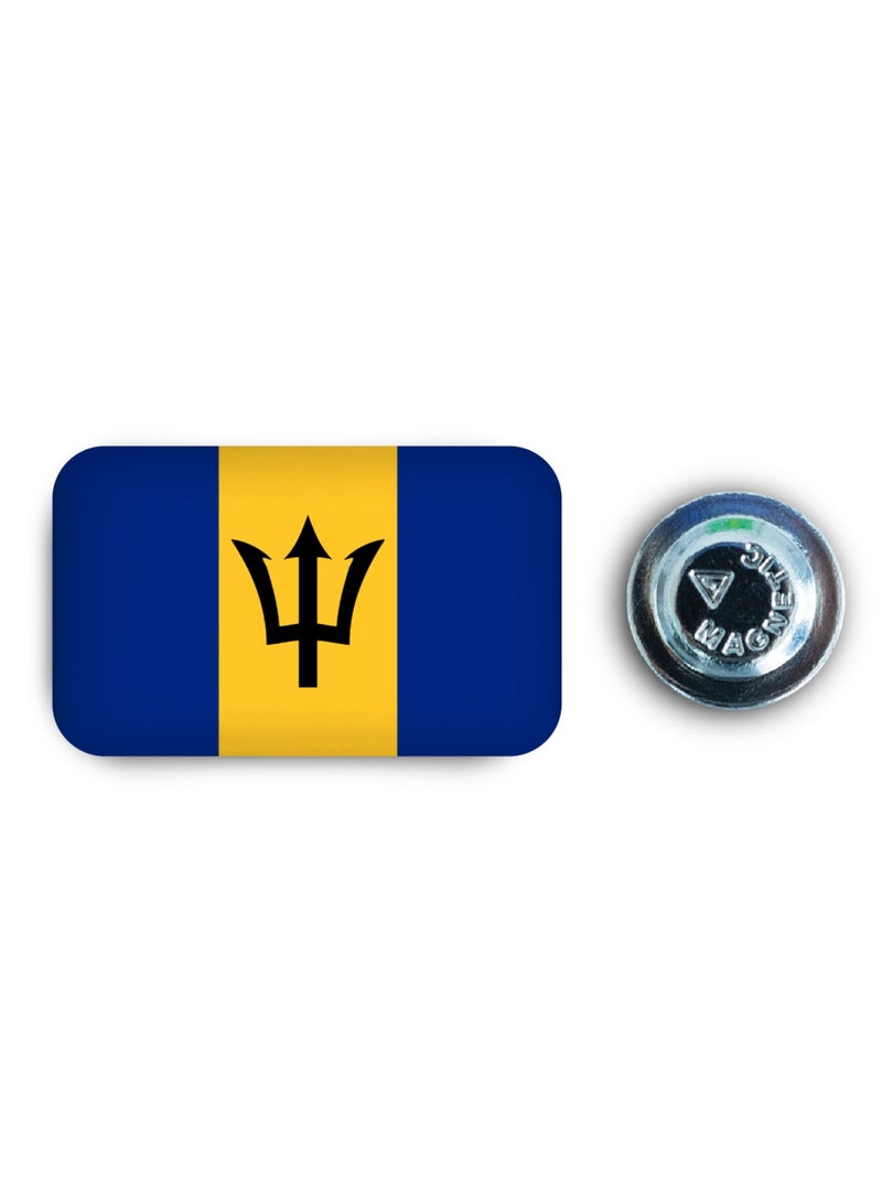 971MEDIA Barbados Flag Magnetic Badge - Image 1