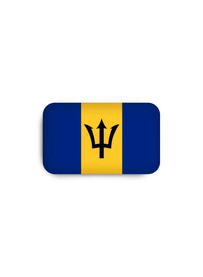 971MEDIA Barbados Flag Magnetic Badge - Image 2