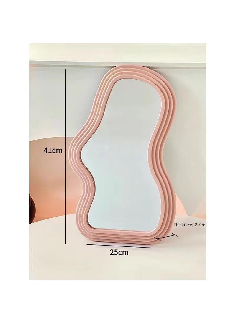 Bluejw مرآة تجميلية ذات تصميم سحابي جمالي غير منتظم مرآة زخرفية للمكتب جدارية لغرفة المعيشة وغرفة النوم والردهة ديكور منزلي  - Image 1