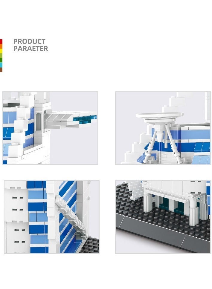 wange 5220 the Burj Al Arab Hotel 1306pcs Building Blocks， World Famous Architecture Model, Birthday for Adults  And Boys Age 8+ - Image 4