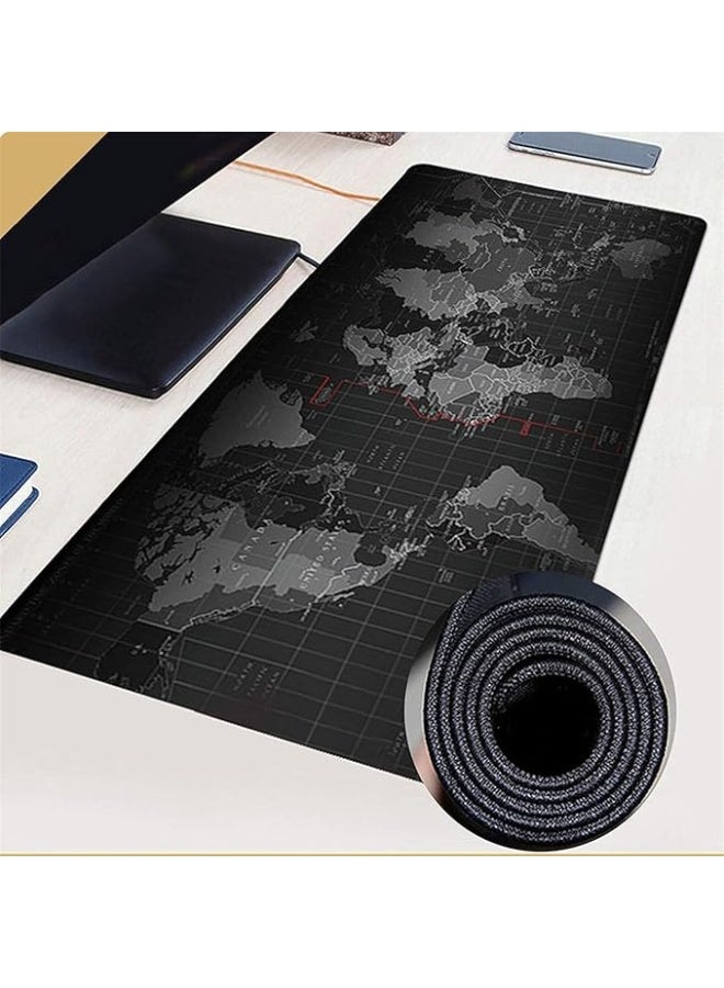 XXL Gaming Mouse Pad (90x40cm) - World Map, Waterproof Desk Mat with Non-Slip Rubber Base for PC, Laptop & Office - Image 2