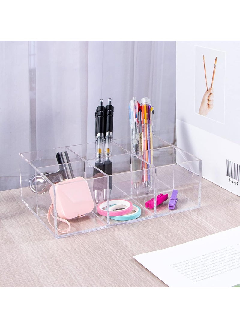 TPGP Clear Drawer Organizer, 6-Compartment Plastic Bathroom Storage Organizer - Image 4