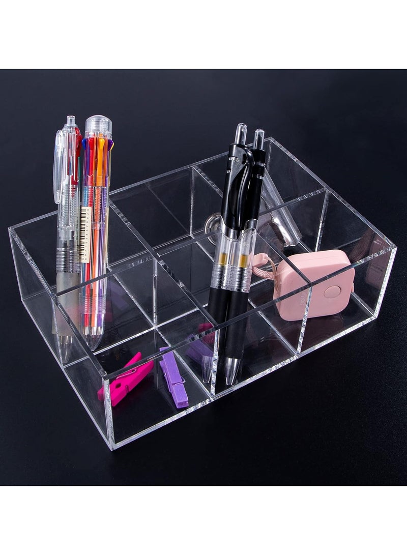 TPGP Clear Drawer Organizer, 6-Compartment Plastic Bathroom Storage Organizer - Image 3