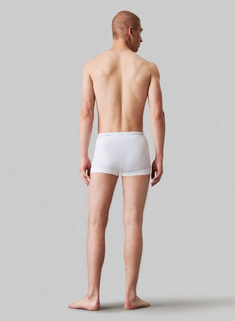 CALVIN KLEIN BLACK/GREY HEATHER/WHITE 3 Pack Trunks - Cotton Classics for Men | Best Price UAE