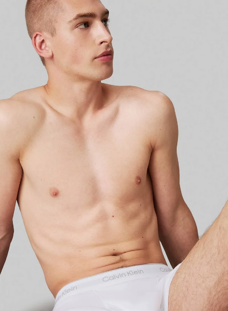 CALVIN KLEIN BLACK/GREY HEATHER/WHITE 3 Pack Trunks - Cotton Classics for Men | Best Price UAE