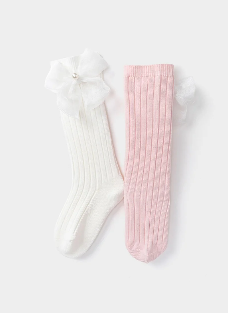 Balabala Toddler Girls Mid-Socks (2Pcs)