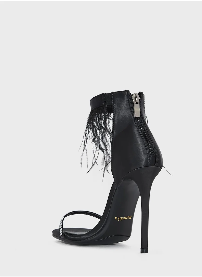 Namshi x Feather Ankle Strap Sandal