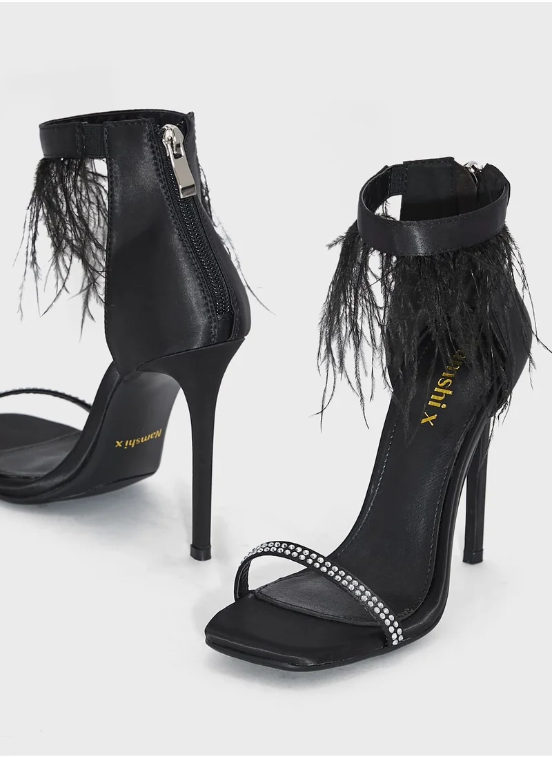 Namshi x Feather Ankle Strap Sandal