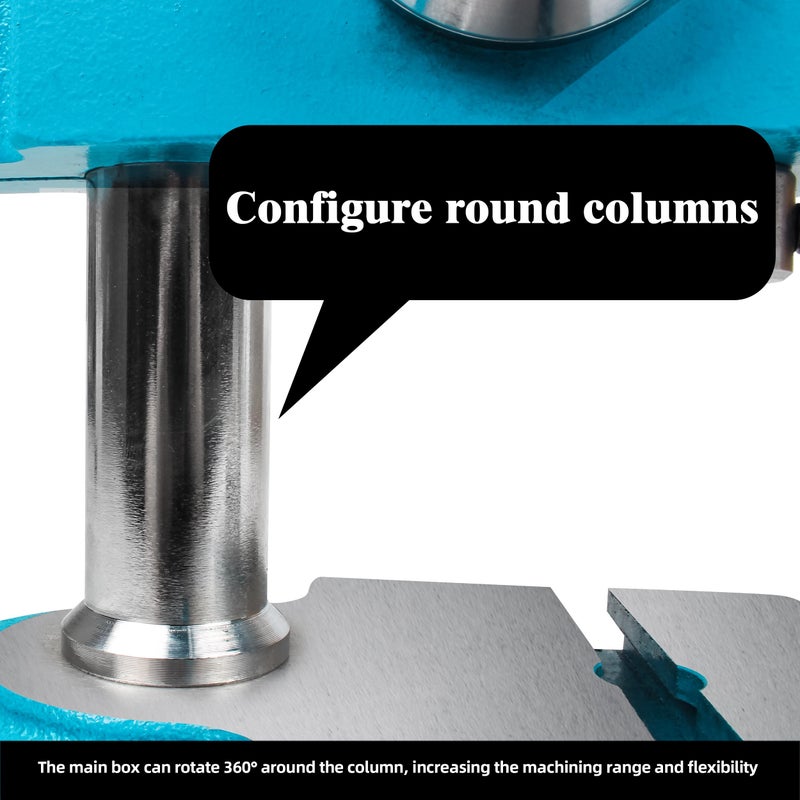 RATTMMOTOR Arbor Press J03-0.2A Spring-Loaded Precision Manual Shaft Press, Benchtop Hand Hole Puncher Machine for Metal and Non-Metal Punching, Bending, Stretching, Forming (2KN/0.2T Capacity) - Image 5